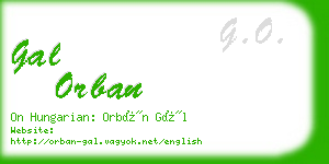 gal orban business card